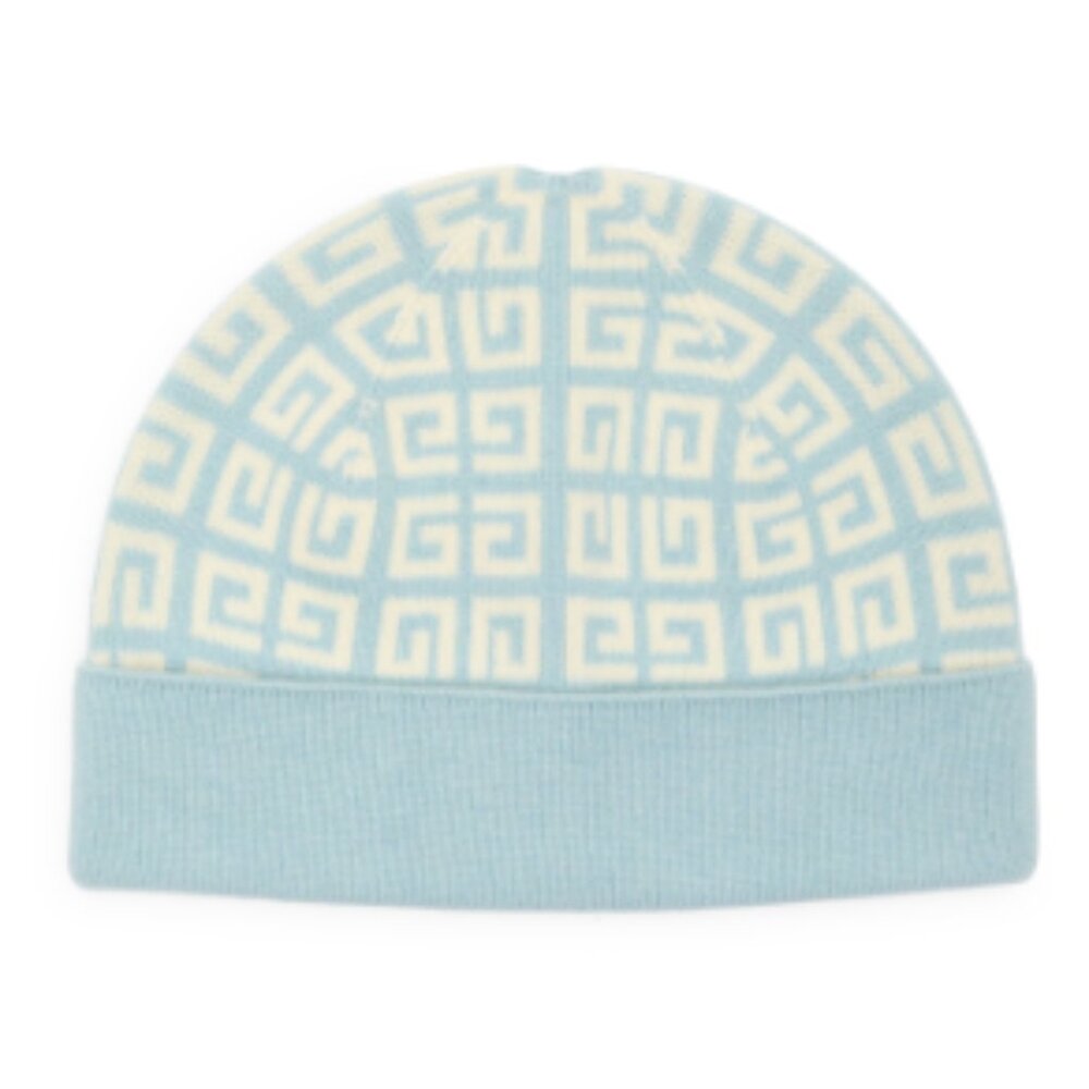 Givenchy Double Face Knit Beanie Ice Blue